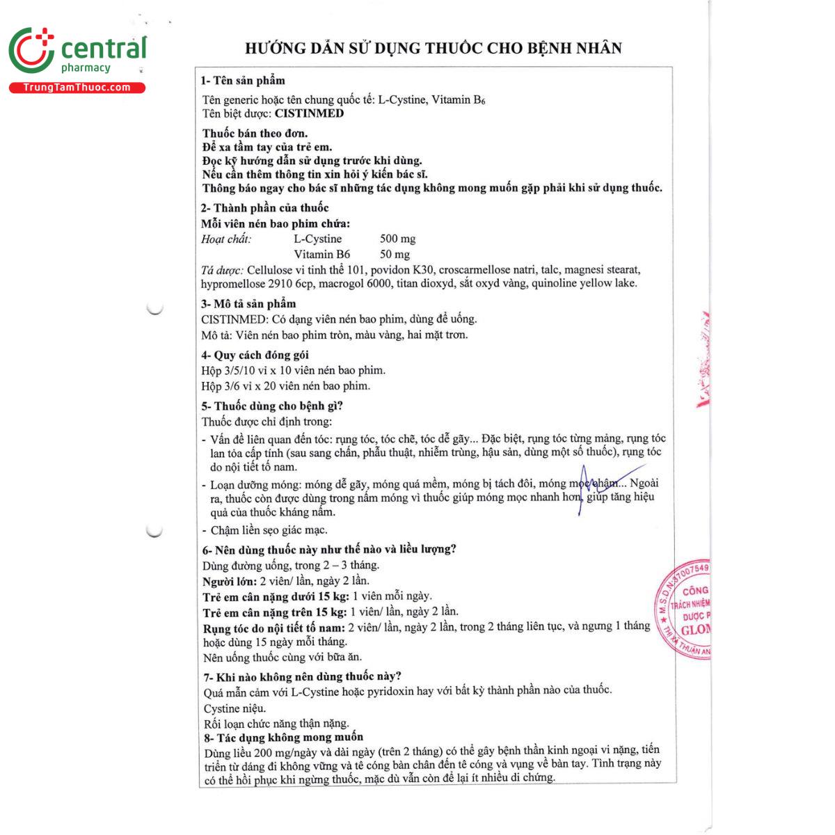 thuoc cistinmed 9 R7783 thuoc cistinmed 9 R7783