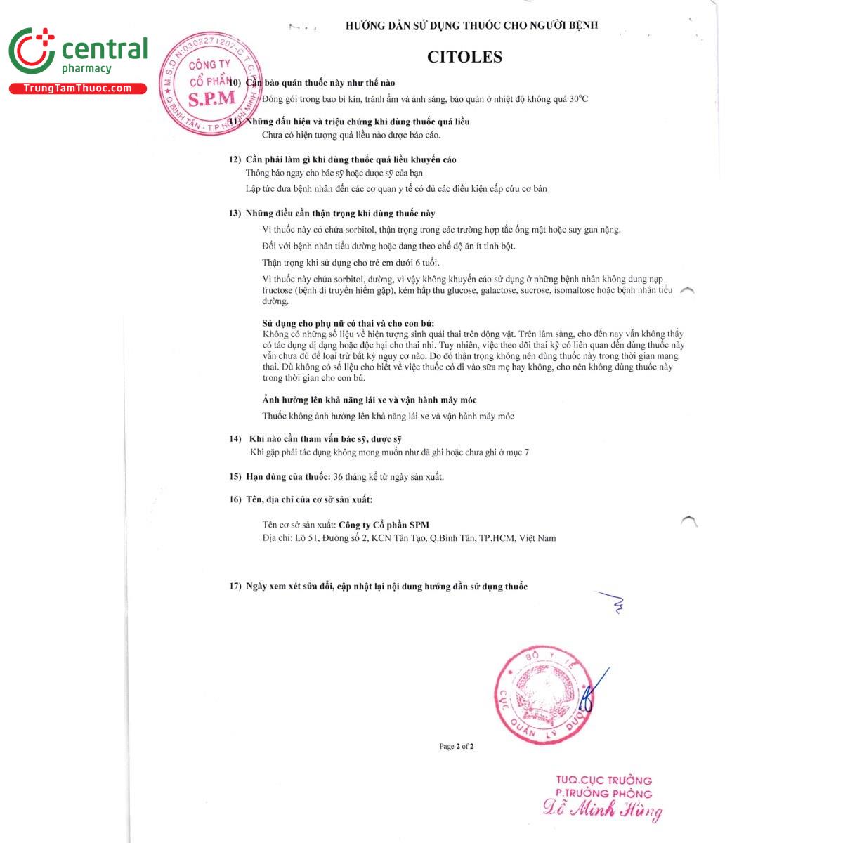 thuoc citoles spm 6 L4238 thuoc citoles spm 6 L4238