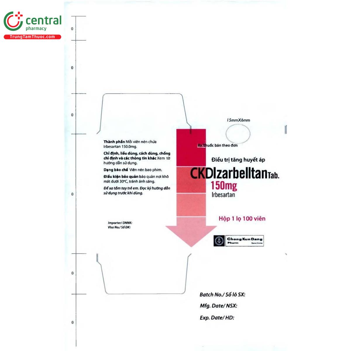 thuoc ckdizarbelltan tab 150mg 3 L4248