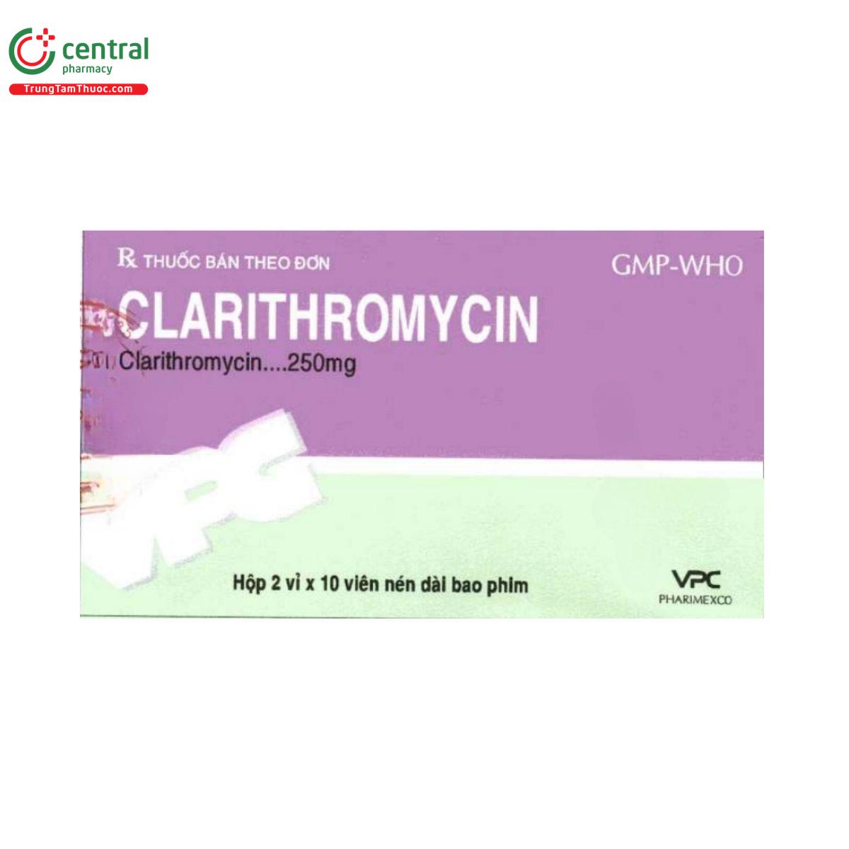 thuoc clarithromycin 250mg vpc 1 G2513 thuoc clarithromycin 250mg vpc 1 G2513