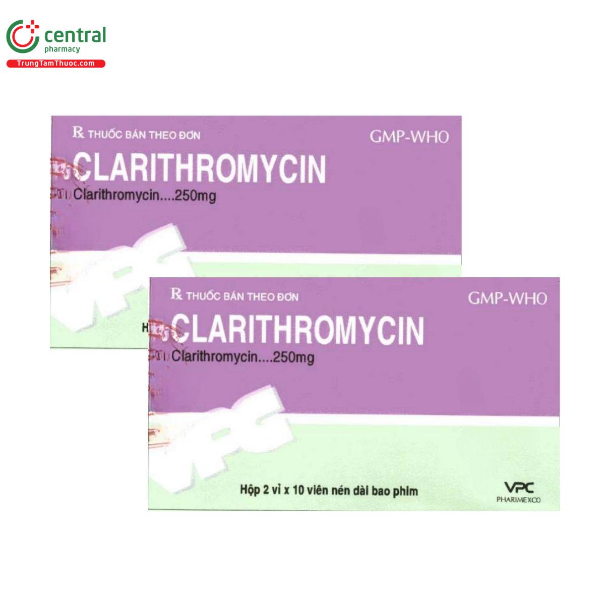 thuoc clarithromycin 250mg vpc 2 Q6708 thuoc clarithromycin 250mg vpc 2 Q6708