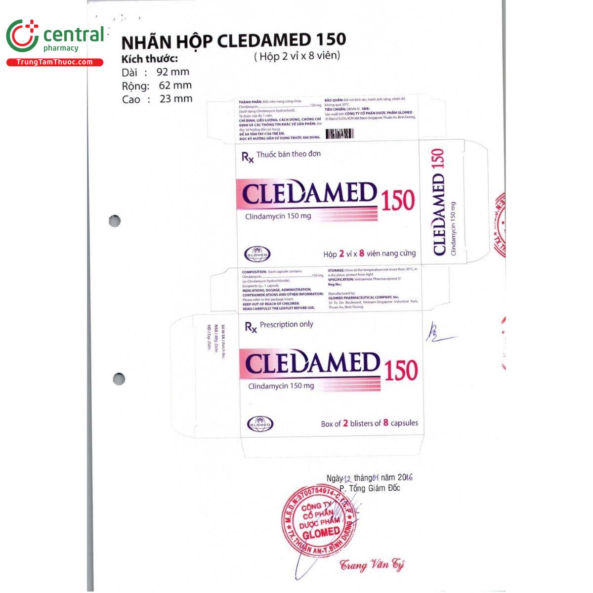 thuoc cledamed 150 4 M5062 thuoc cledamed 150 4 M5062