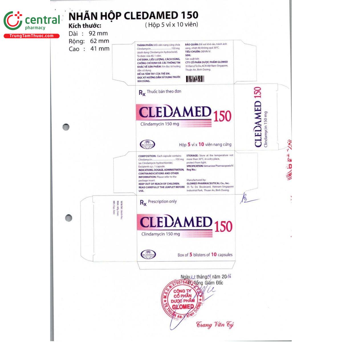 thuoc cledamed 150 8 V8267 thuoc cledamed 150 8 V8267