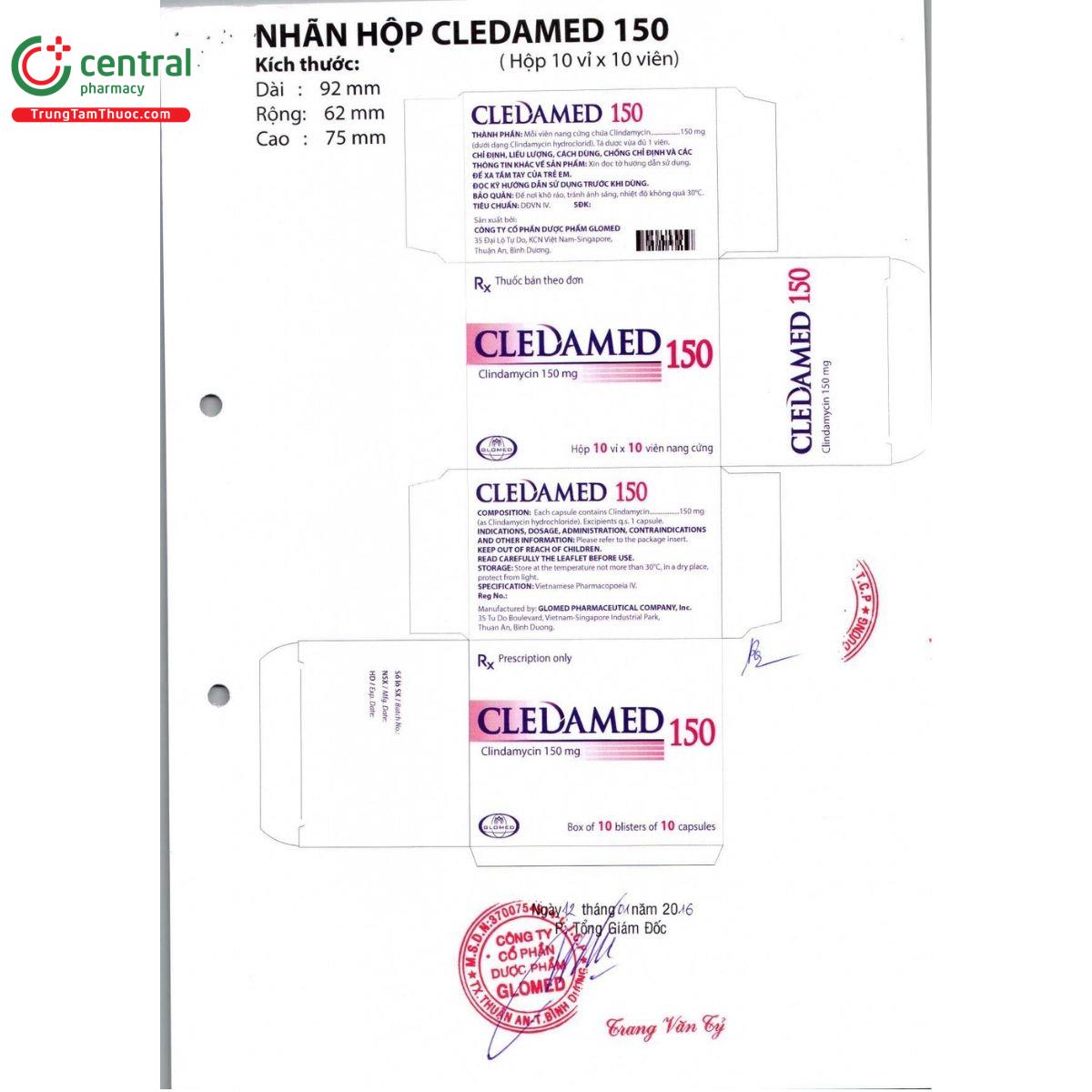 thuoc cledamed 150 9 F2804 thuoc cledamed 150 9 F2804
