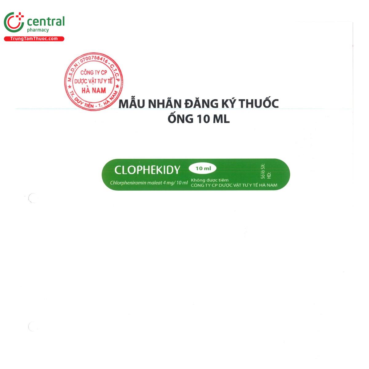 thuoc clophekidy 2mg 5ml 10 A0638 thuoc clophekidy 2mg 5ml 10 A0638