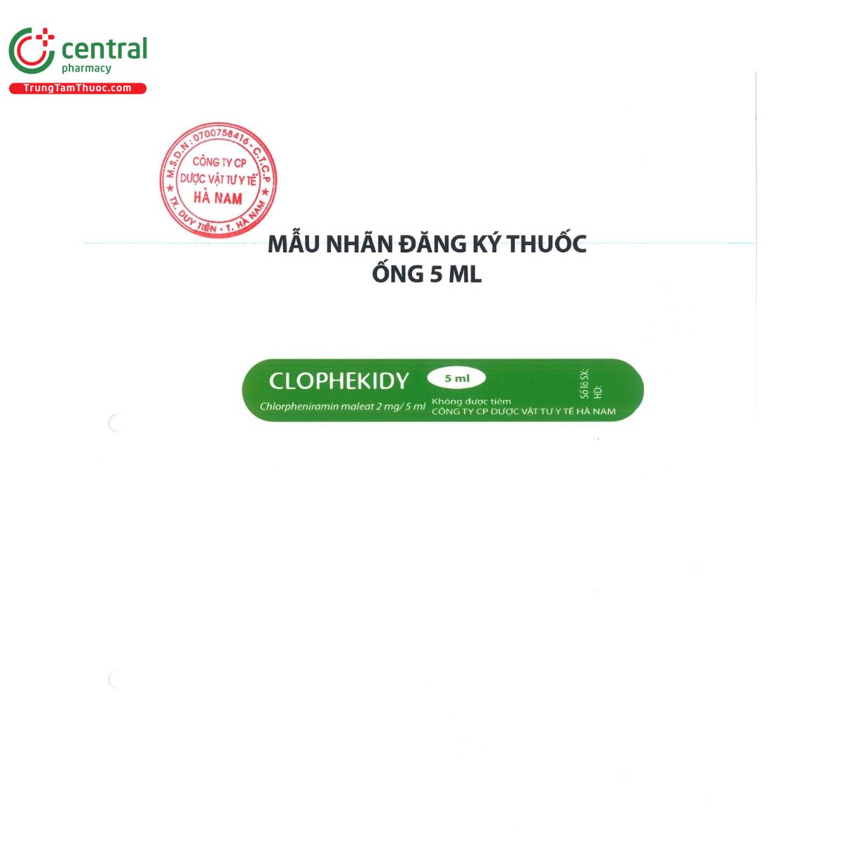 thuoc clophekidy 2mg 5ml 6 S7081 thuoc clophekidy 2mg 5ml 6 S7081