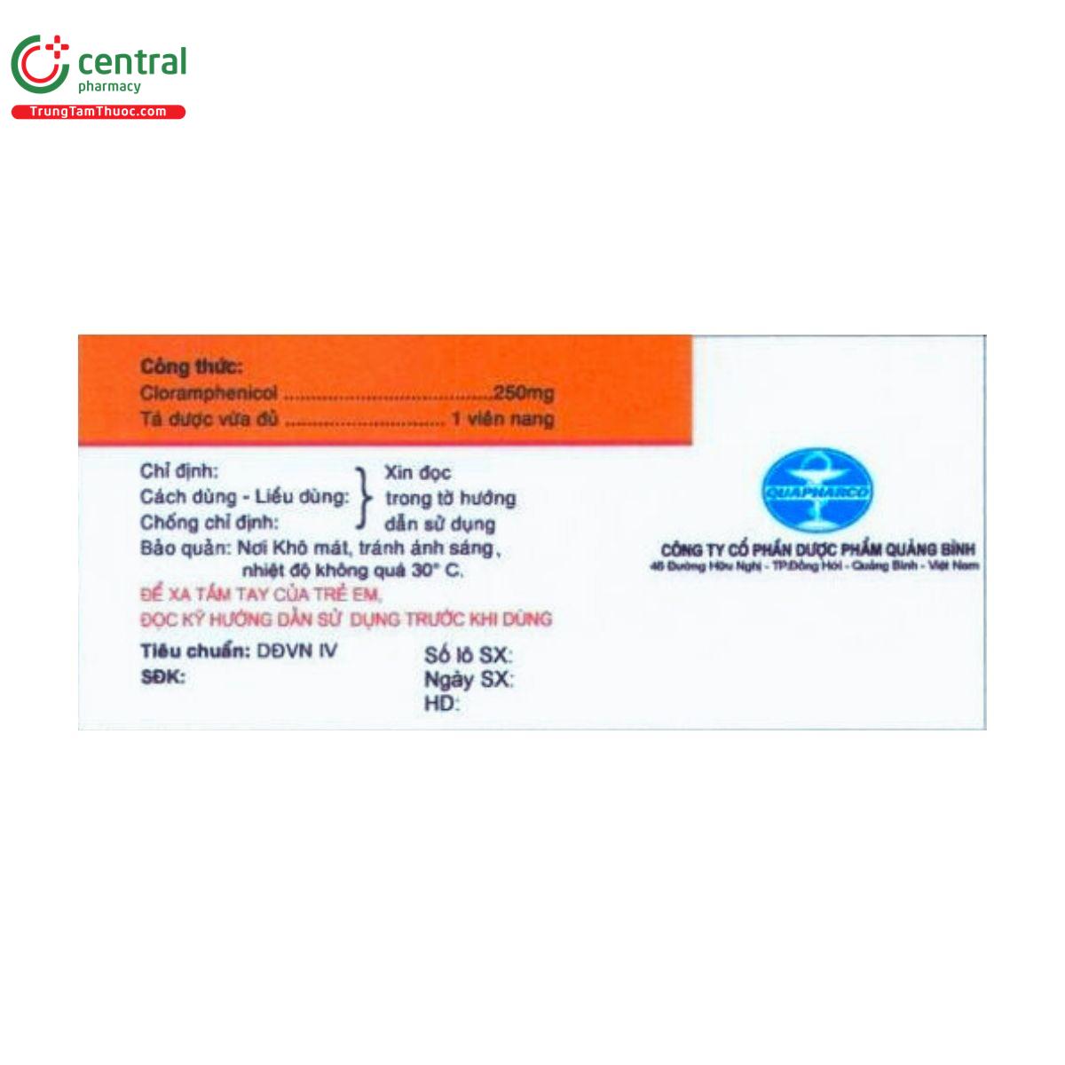 thuoc cloramphenicol 250mg quapharco 4 H3886 thuoc cloramphenicol 250mg quapharco 4 H3886