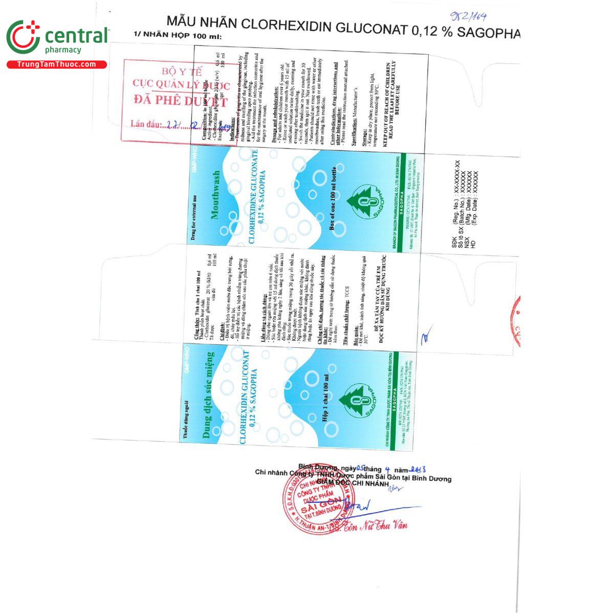 thuoc clorhexidin gluconat 0 12 sagopha 9 H2836 thuoc clorhexidin gluconat 0 12 sagopha 9 H2836