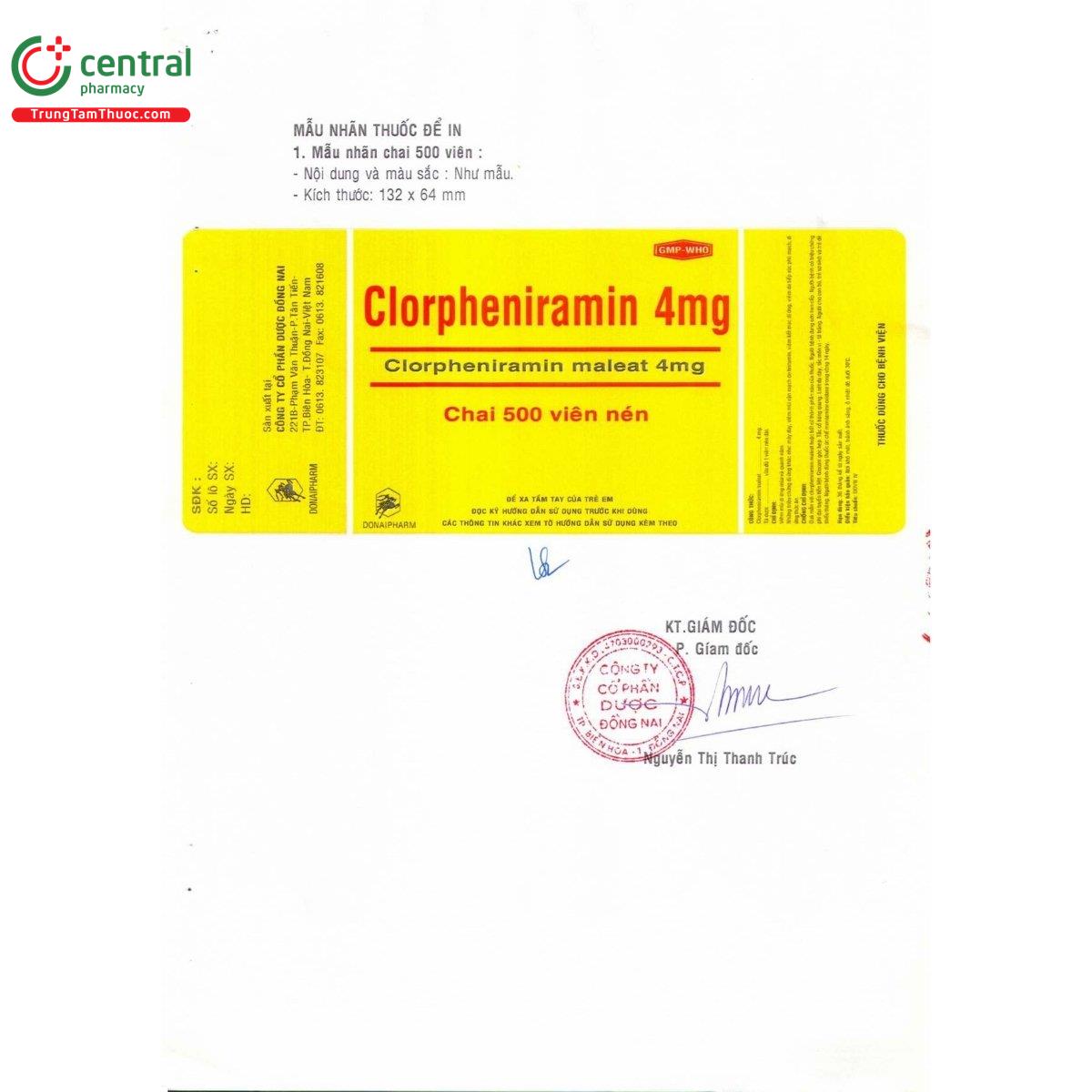 thuoc clorpheniramin 4mg donaipharm 4 E1782 thuoc clorpheniramin 4mg donaipharm 4 E1782