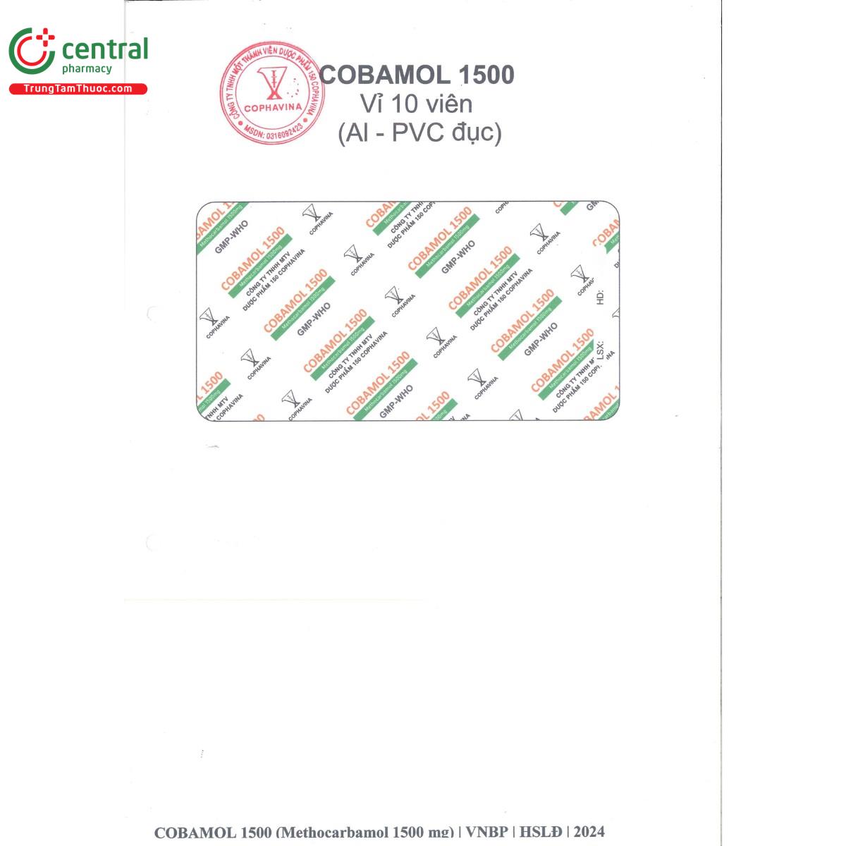 thuoc cobamol 1500mg 6 K4070