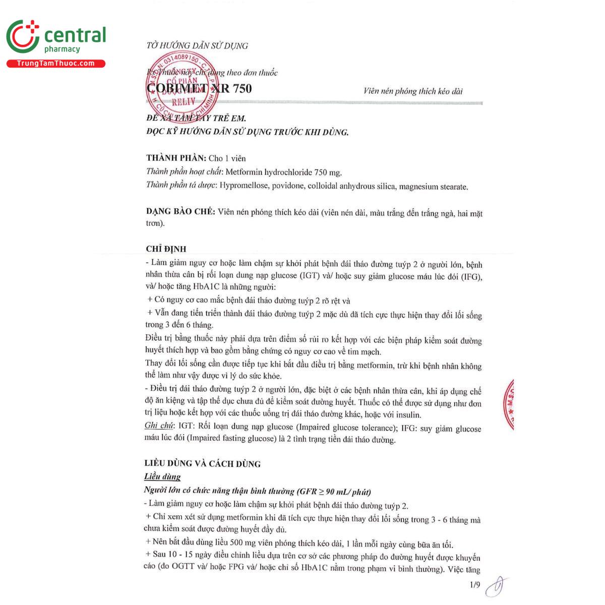 thuoc cobimet xr 750mg 4 K4467