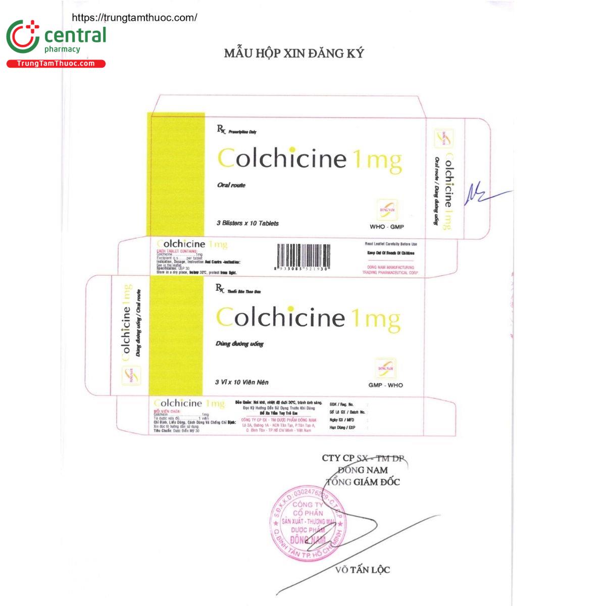 thuoc colchicin 1mg dong nam pharma 2 M5422 thuoc colchicin 1mg dong nam pharma 2 M5422