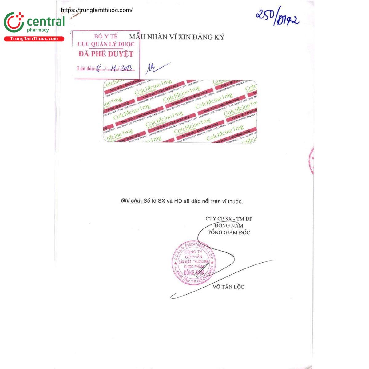 thuoc colchicin 1mg dong nam pharma 3 T8061 thuoc colchicin 1mg dong nam pharma 3 T8061