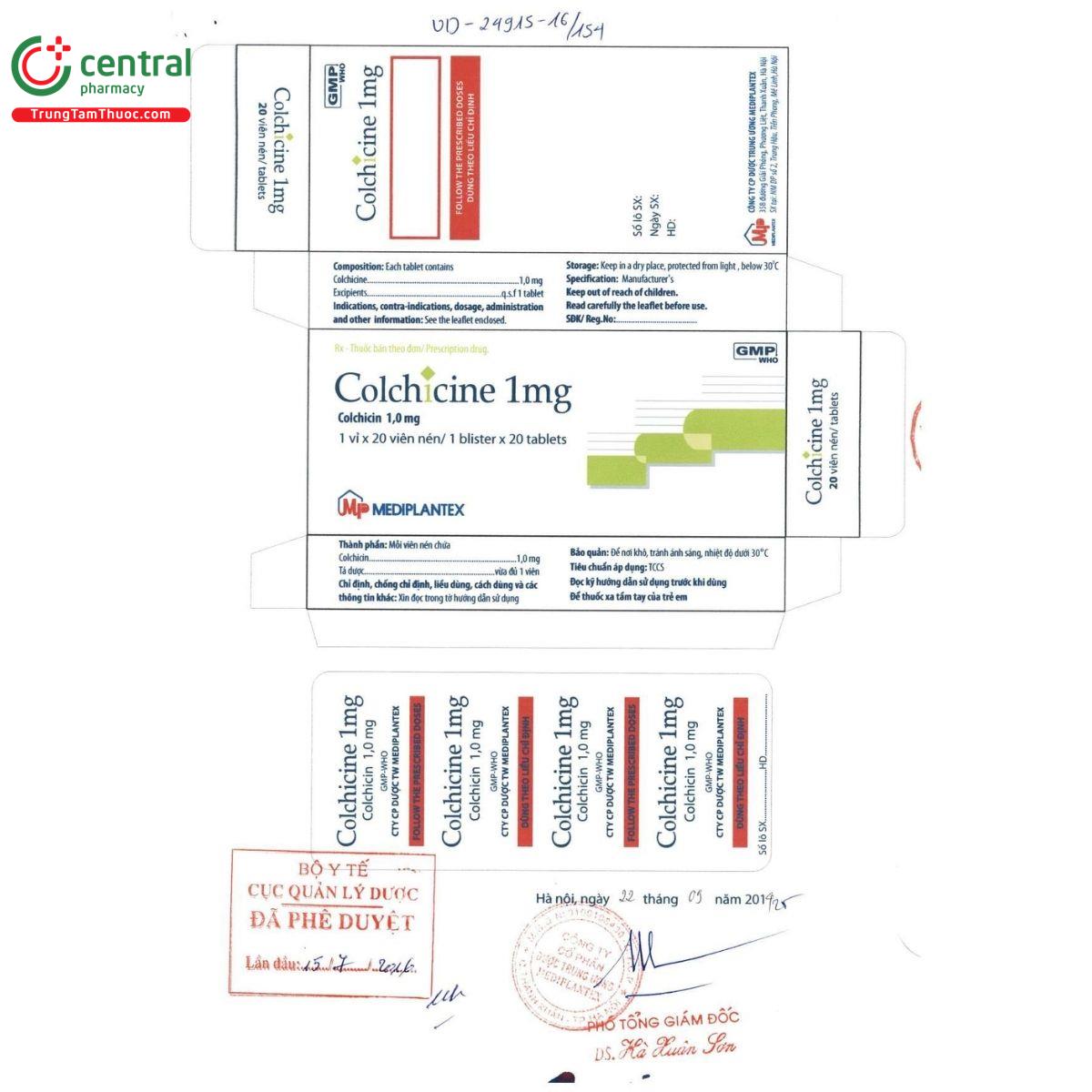 thuoc colchicine 1mg mediplantex 3 H2635 thuoc colchicine 1mg mediplantex 3 H2635