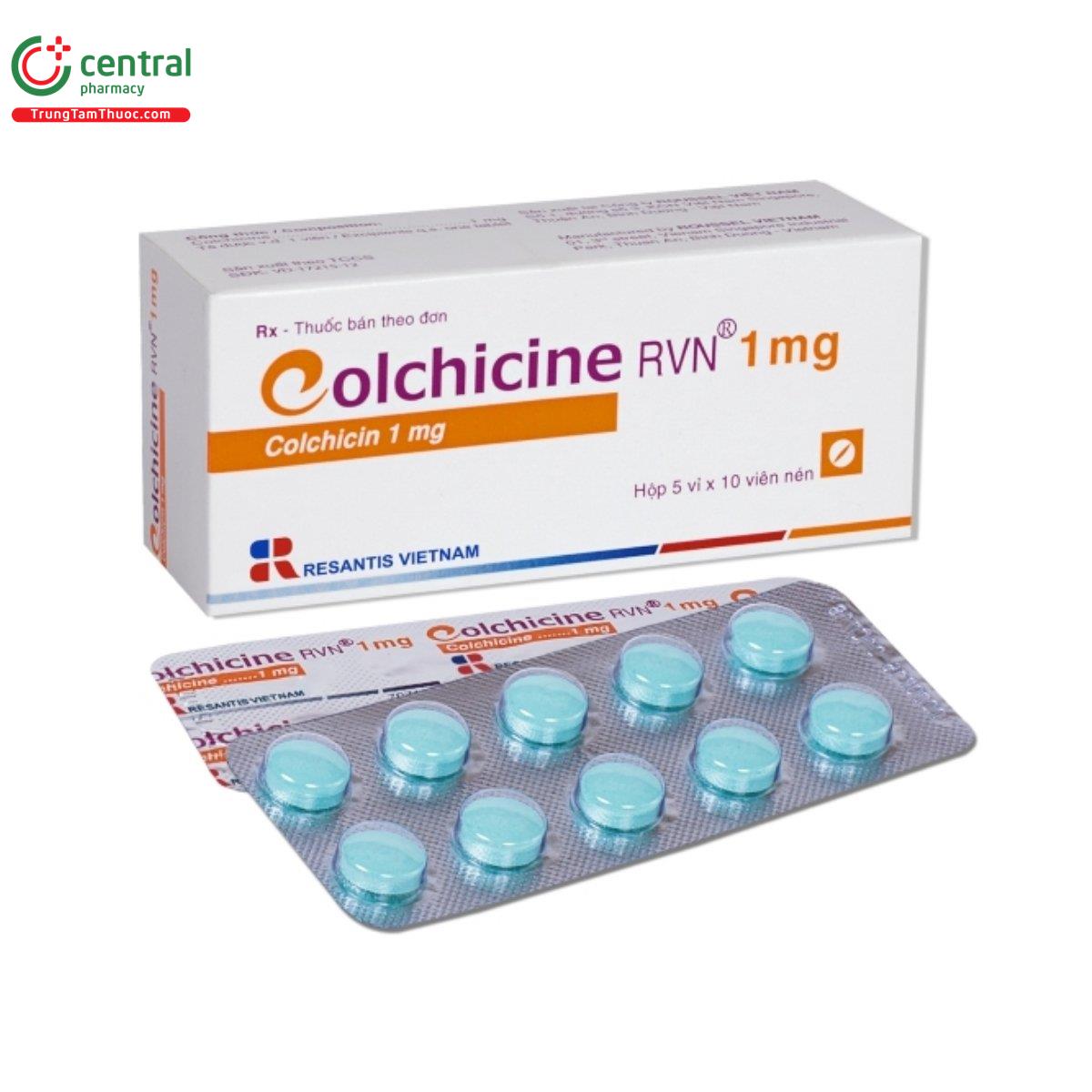 thuoc colchicine rvn 1mg 1 C0747 thuoc colchicine rvn 1mg 1 C0747