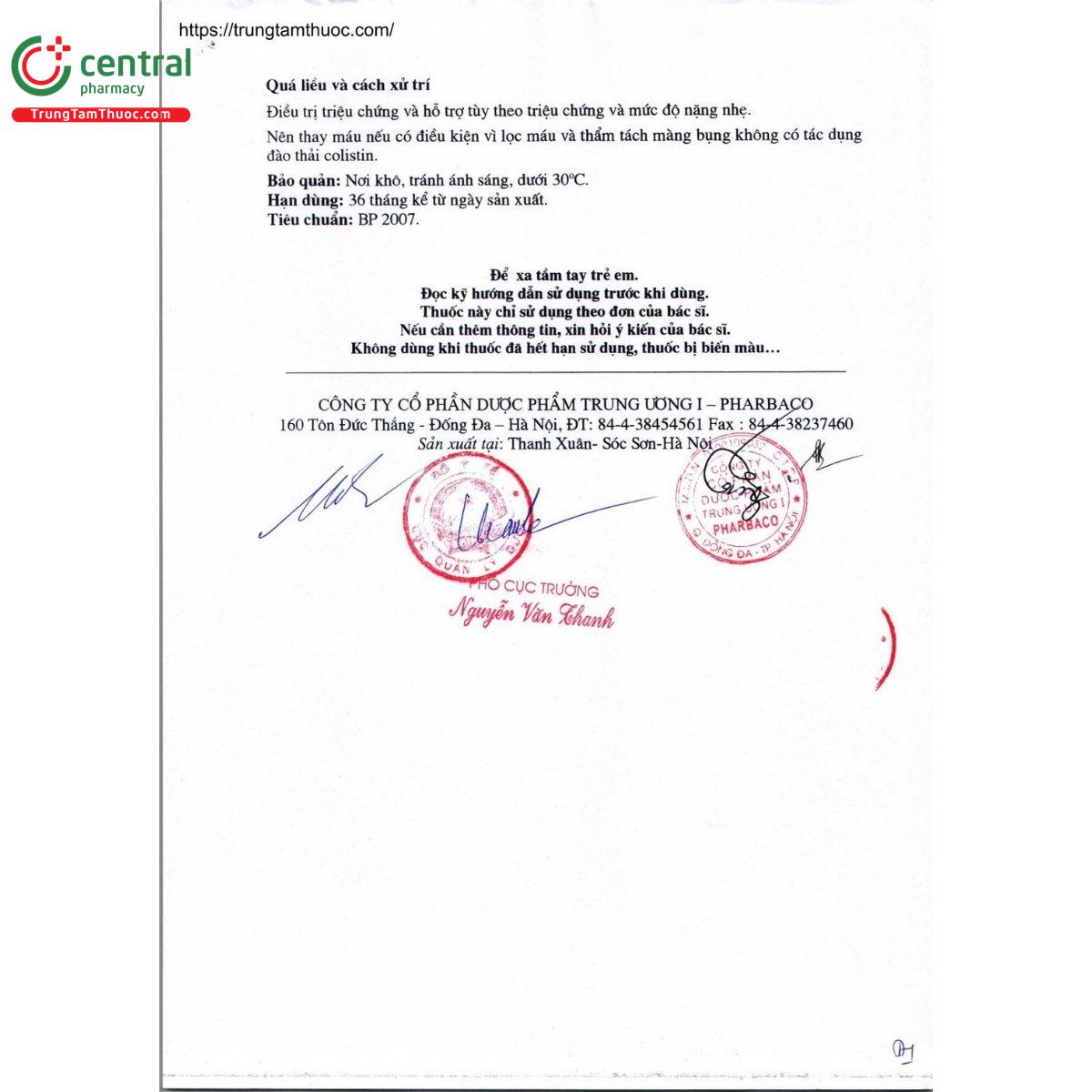 thuoc colistin 1miu pharbaco 6 Q6225 thuoc colistin 1miu pharbaco 6 Q6225