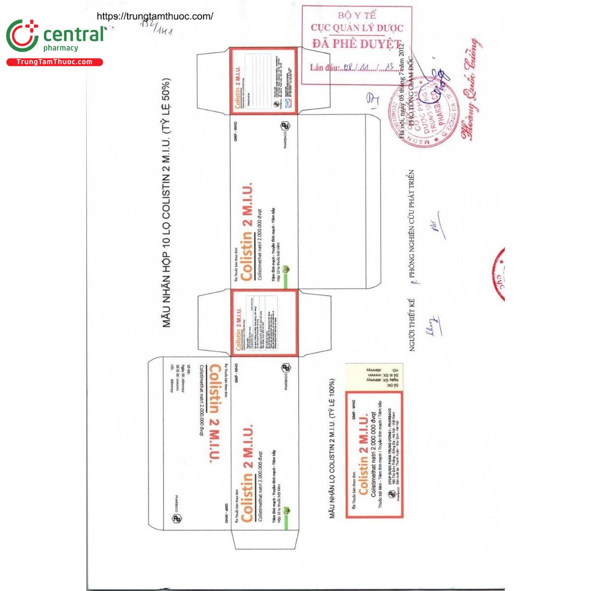 thuoc colistin 2miu pharbaco 2 O6027