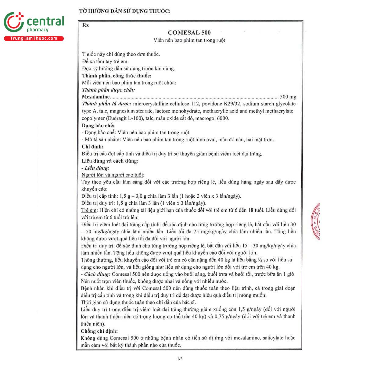 thuoc comesal 500mg 4 D1086