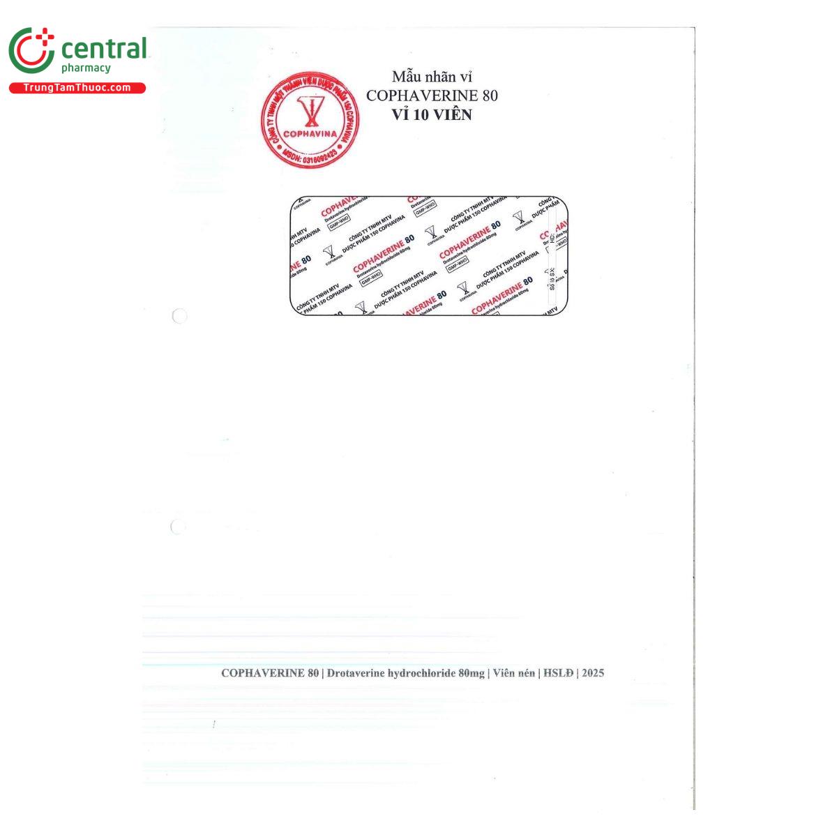 thuoc cophaverine 80 3 S7176 thuoc cophaverine 80 3 S7176