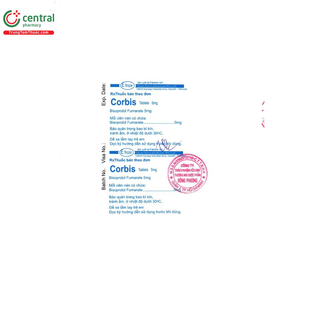 thuoc corbis tablets 5mg 10 S7747