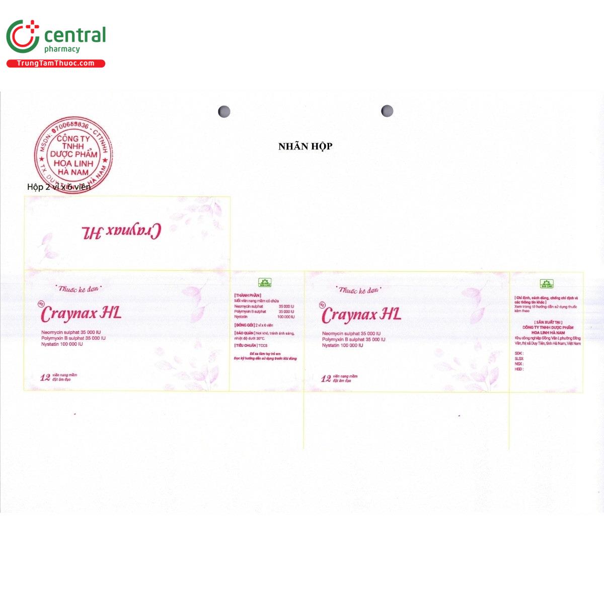 thuoc craynax hl 2 G2882 thuoc craynax hl 2 G2882
