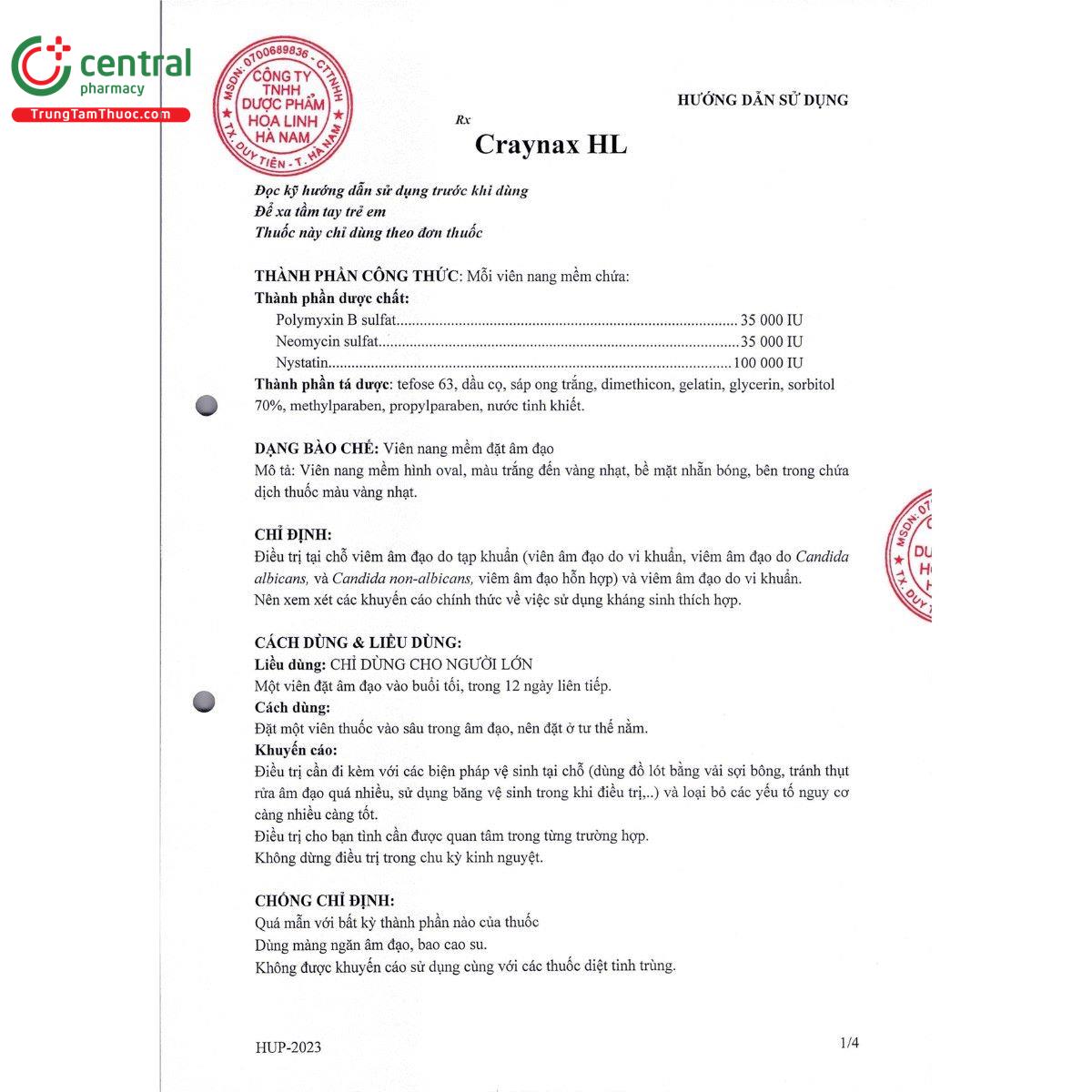thuoc craynax hl 5 I3871 thuoc craynax hl 5 I3871