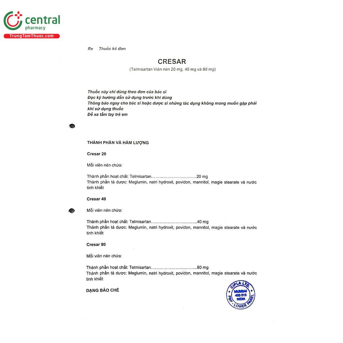 thuoc cresar 20 3 N5486