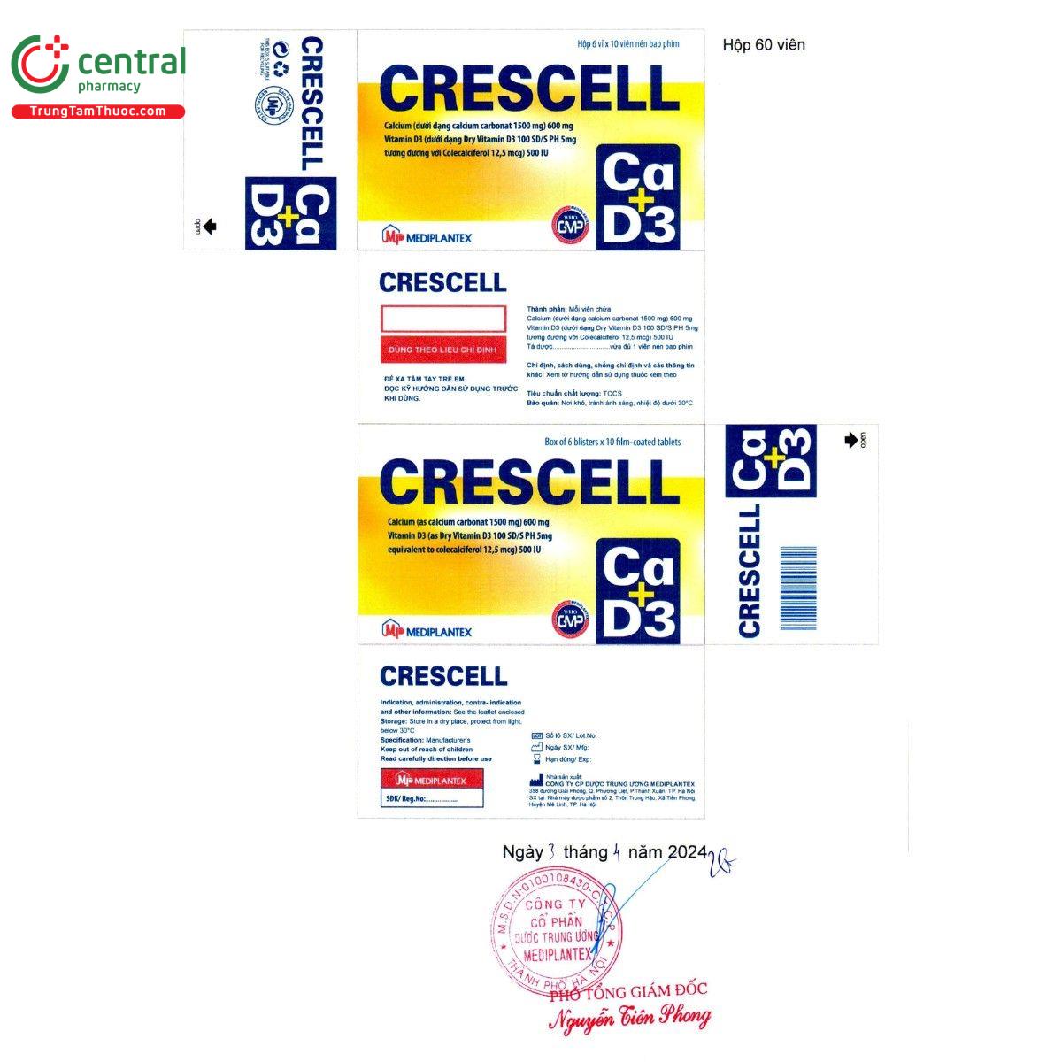 thuoc crescell 600mg 500iu 3 G2004 thuoc crescell 600mg 500iu 3 G2004