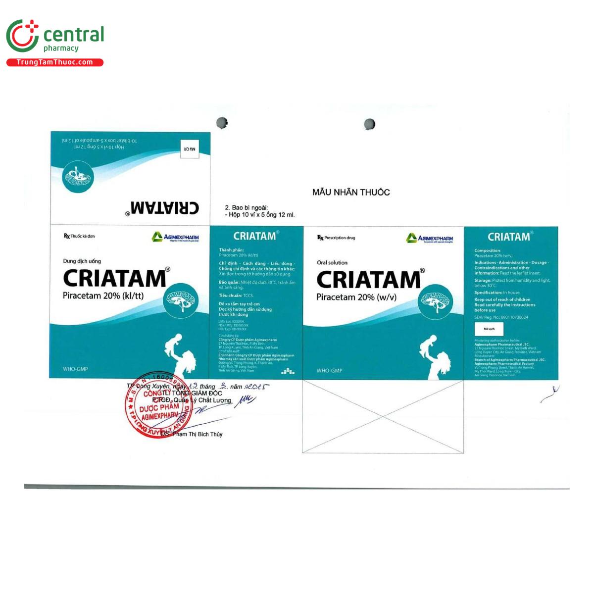 thuoc criatam 20 16 H3438 thuoc criatam 20 16 H3438