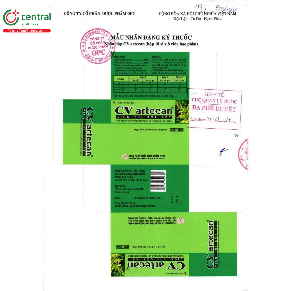 thuoc cv artecan 2 S7054 thuoc cv artecan 2 S7054