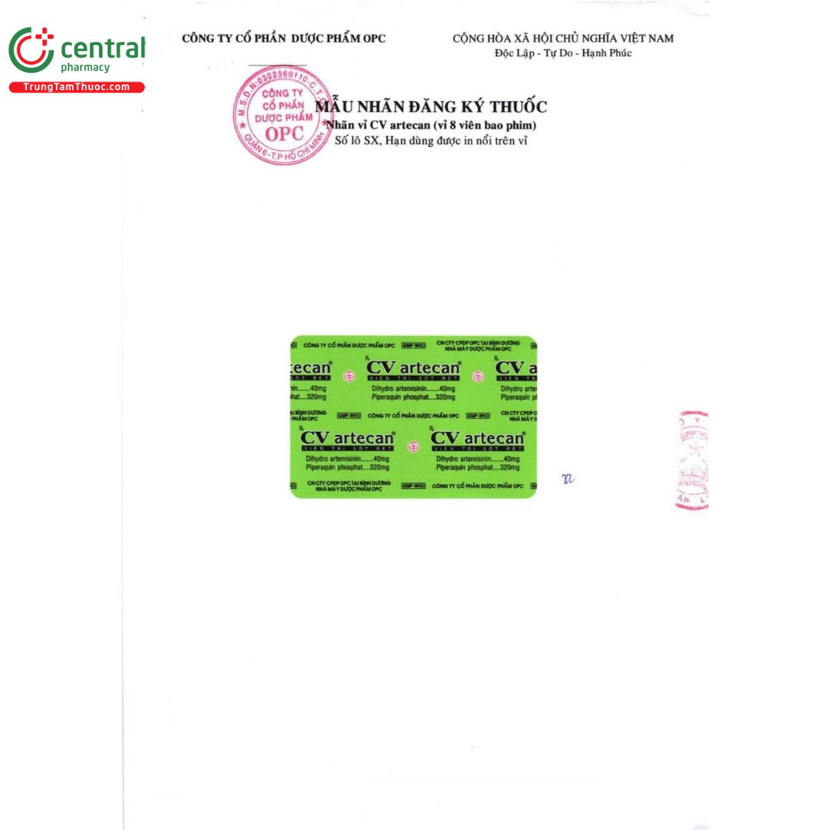 thuoc cv artecan 3 L4326 thuoc cv artecan 3 L4326
