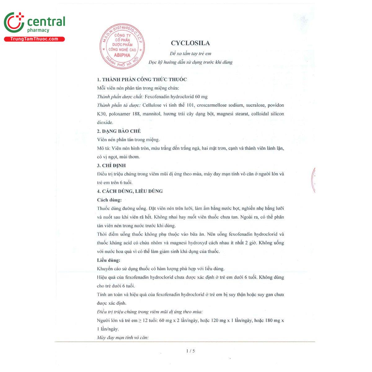 thuoc cyclosila 60mg 3 V8288 thuoc cyclosila 60mg 3 V8288