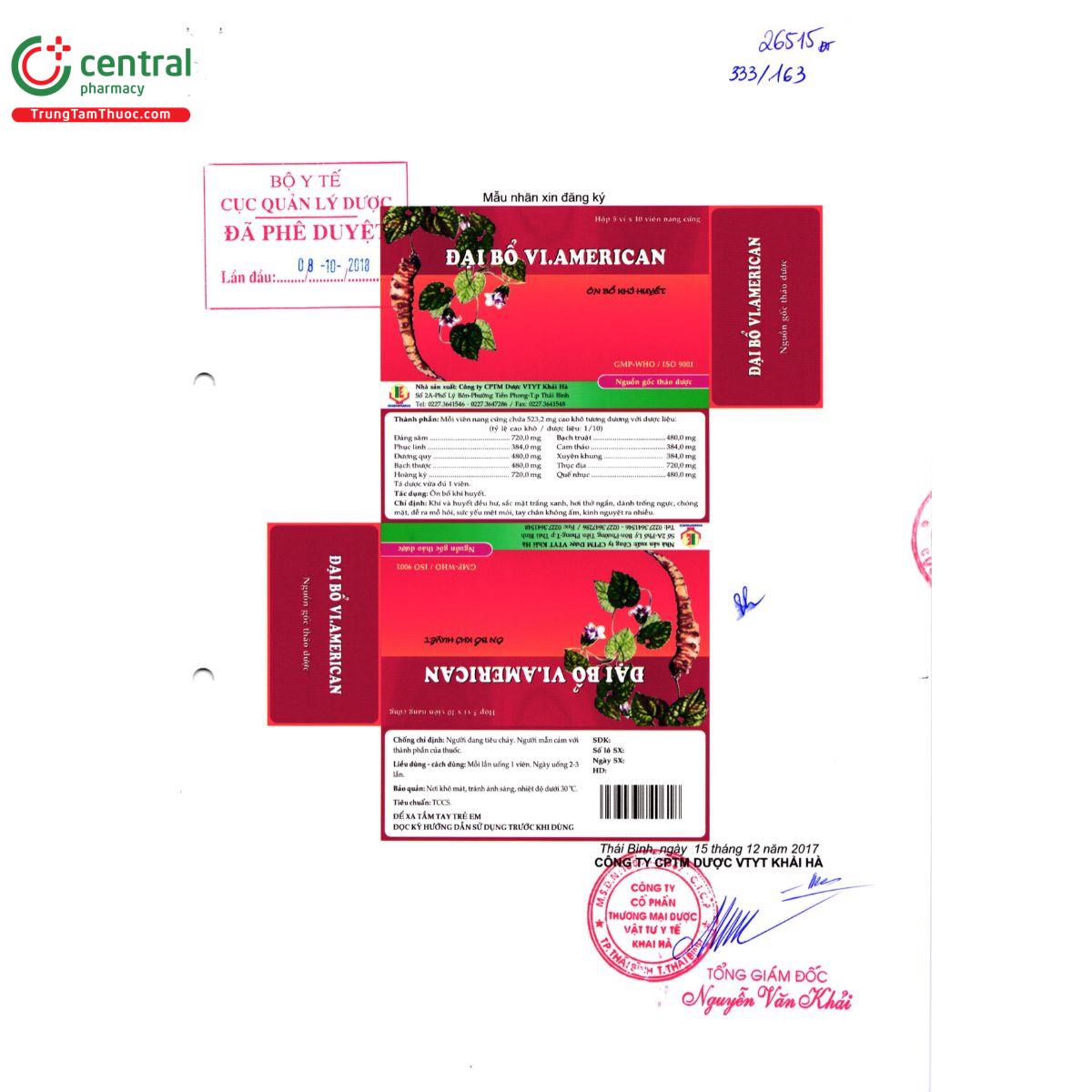 thuoc dai bo vi american 2 T7178 thuoc dai bo vi american 2 T7178