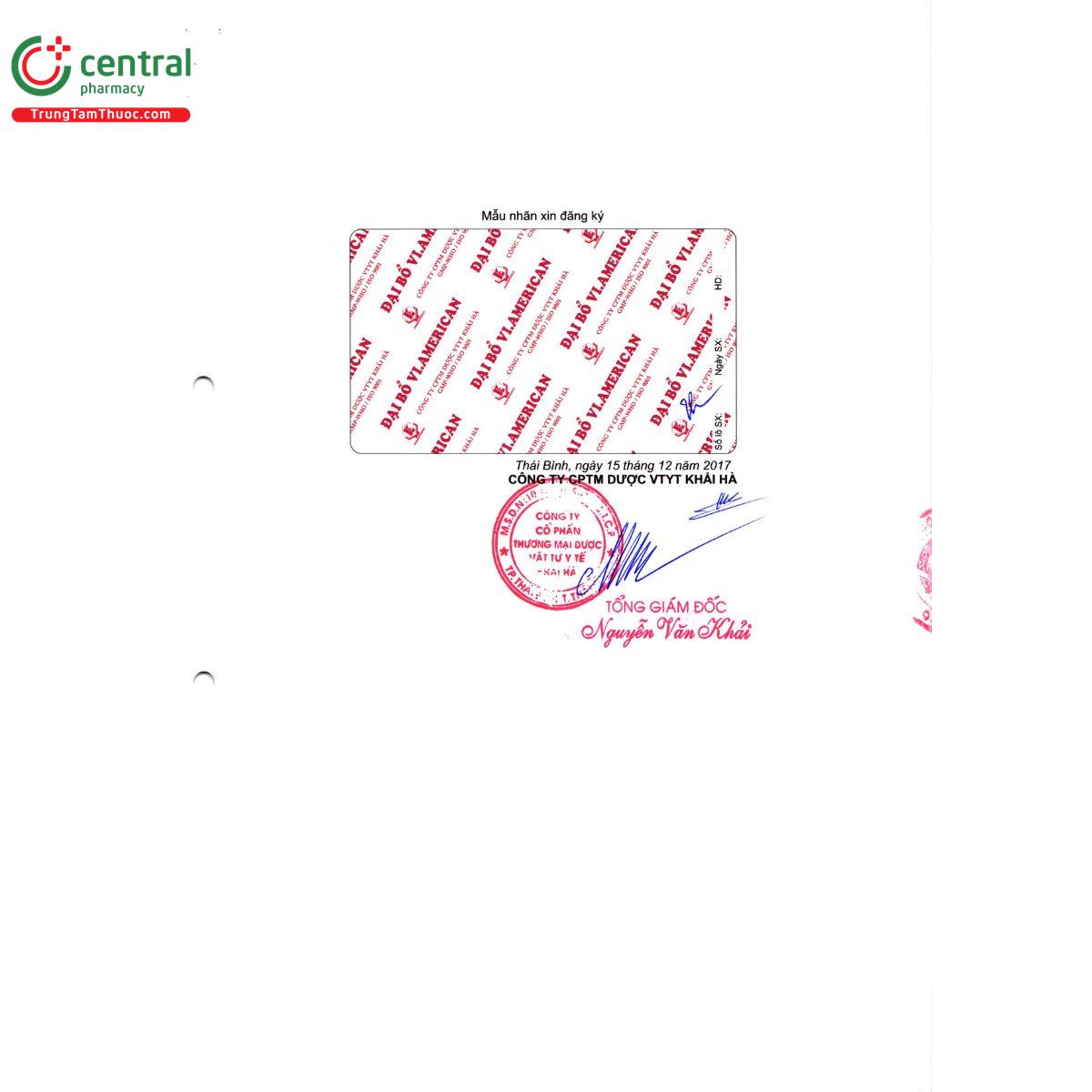 thuoc dai bo vi american 3 M5442 thuoc dai bo vi american 3 M5442