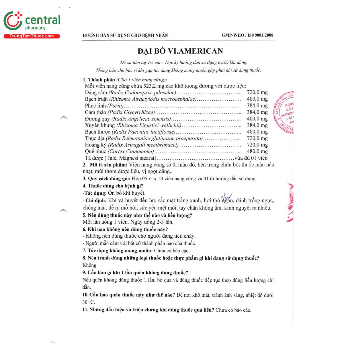 thuoc dai bo vi american 6 A0145 thuoc dai bo vi american 6 A0145