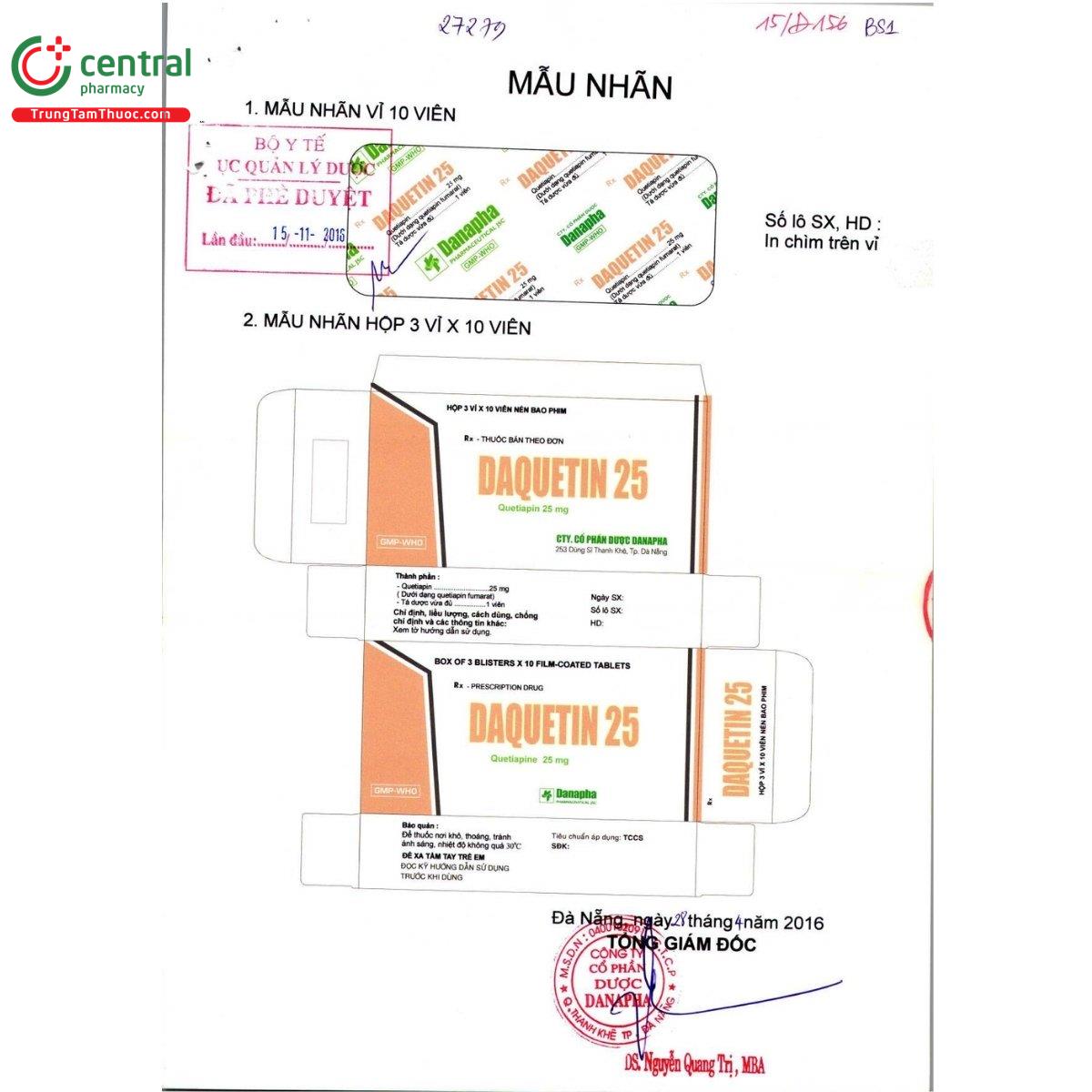 thuoc daquetin 25 3 S7788 thuoc daquetin 25 3 S7788