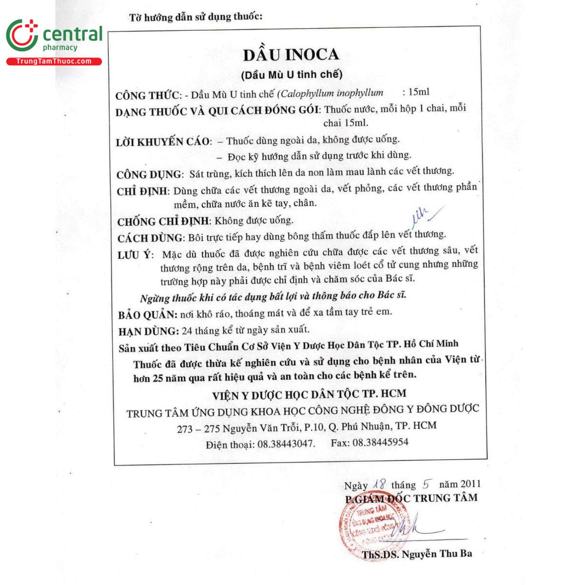 thuoc dau inoca 8 A0713 thuoc dau inoca 8 A0713