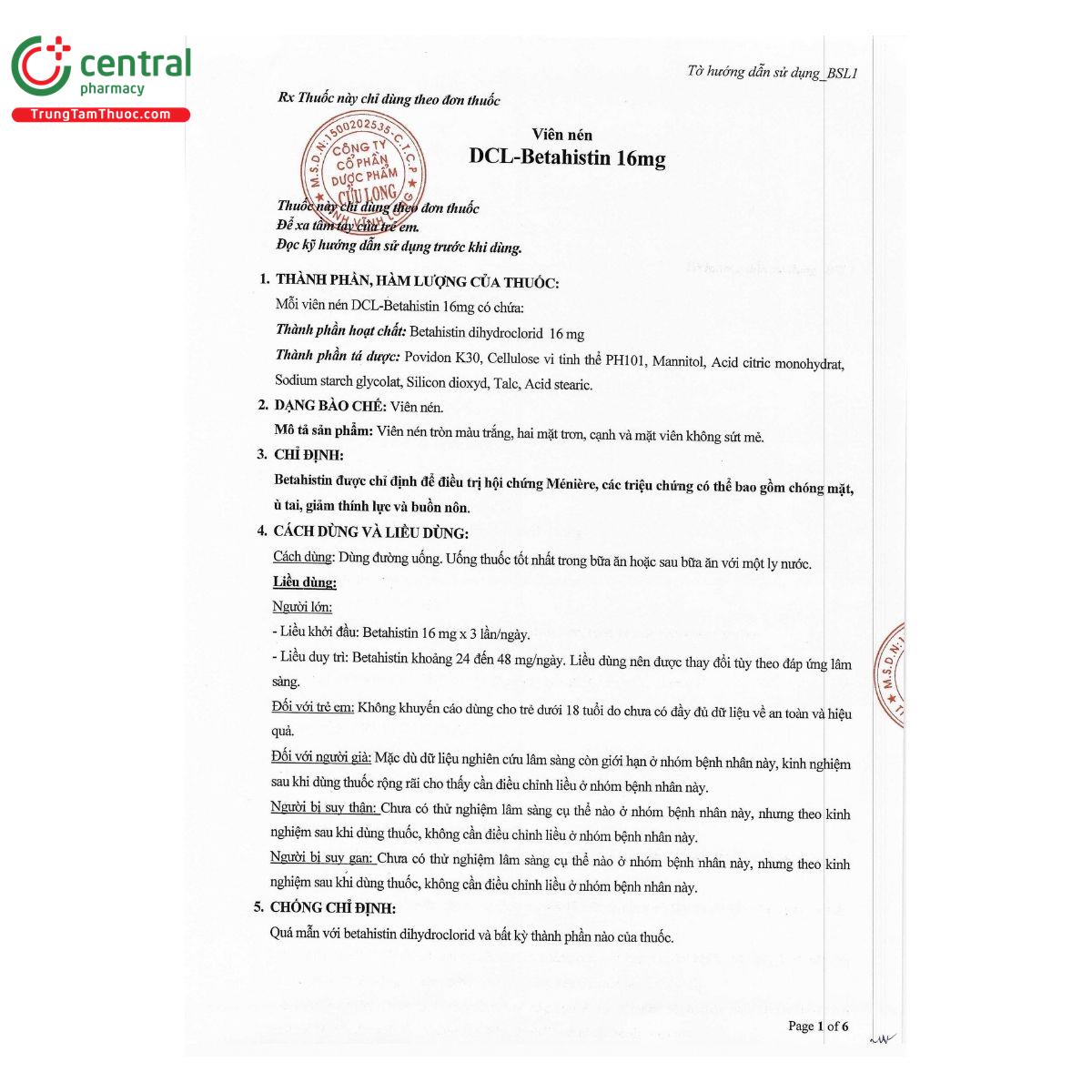 thuoc dcl betahistin 16mg 3 F2068 thuoc dcl betahistin 16mg 3 F2068