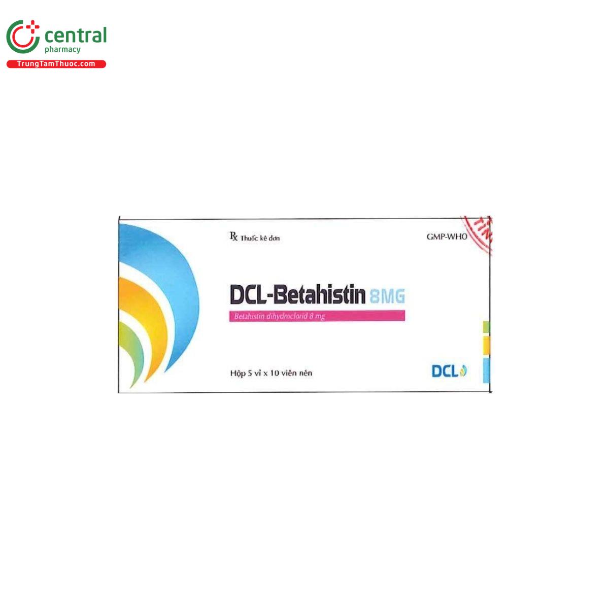 thuoc dcl betahistin 8mg 1 C0774 thuoc dcl betahistin 8mg 1 C0774