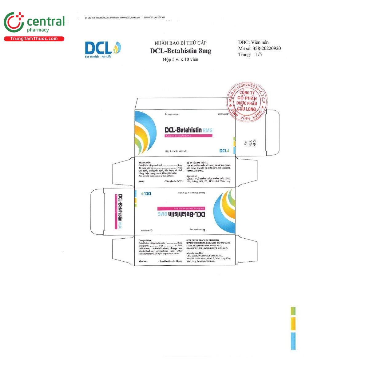 thuoc dcl betahistin 8mg 2 I3411 thuoc dcl betahistin 8mg 2 I3411