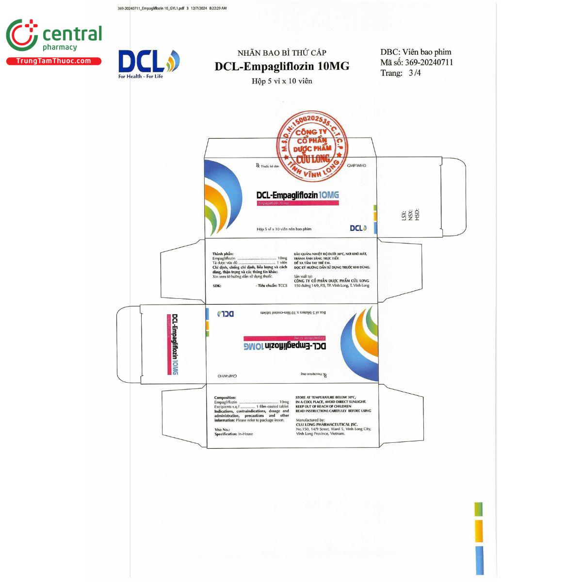 thuoc dcl empagliflozin 10mg 5 H3053 thuoc dcl empagliflozin 10mg 5 H3053