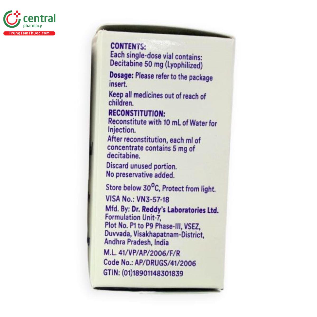 thuoc decitabine for injection 50mg vial 3 J3274 thuoc decitabine for injection 50mg vial 3 J3274