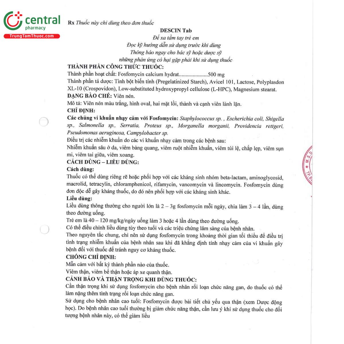 thuoc descin tab 500mg 2 D1563