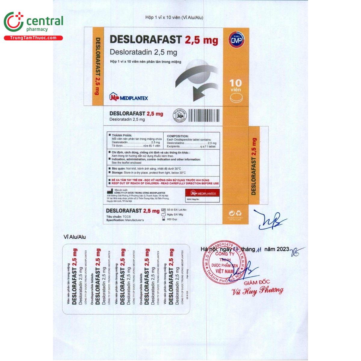 thuoc deslorafast 2 5mg 3 K4467 thuoc deslorafast 2 5mg 3 K4467