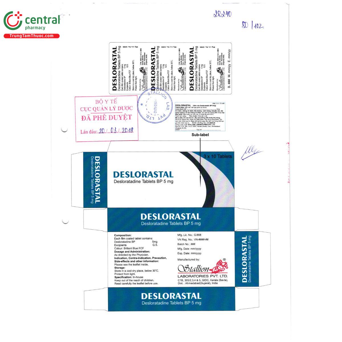 thuoc deslorastal 5mg 4 J4814 thuoc deslorastal 5mg 4 J4814
