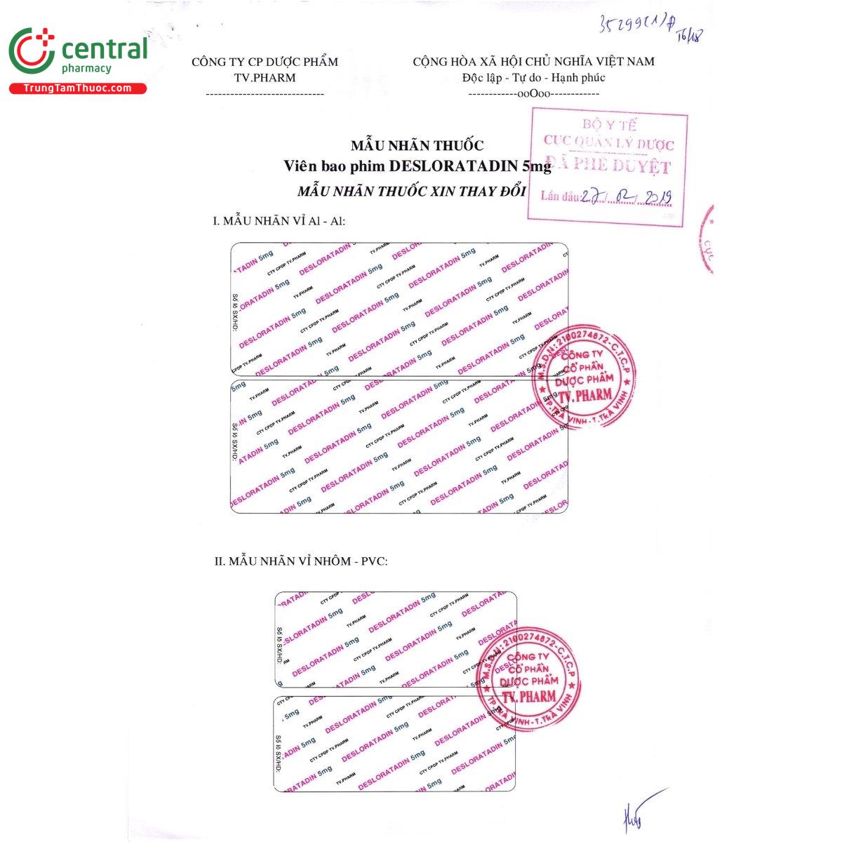 thuoc desloratadin 5mg tv pharm 7 Q6070 thuoc desloratadin 5mg tv pharm 7 Q6070