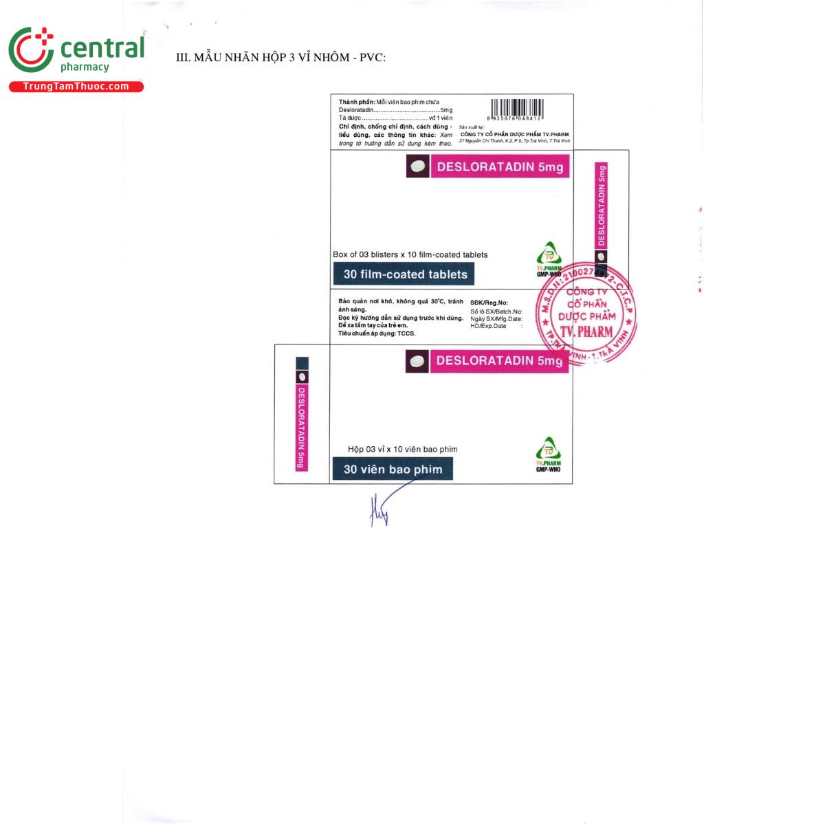 thuoc desloratadin 5mg tv pharm 8 E1265 thuoc desloratadin 5mg tv pharm 8 E1265