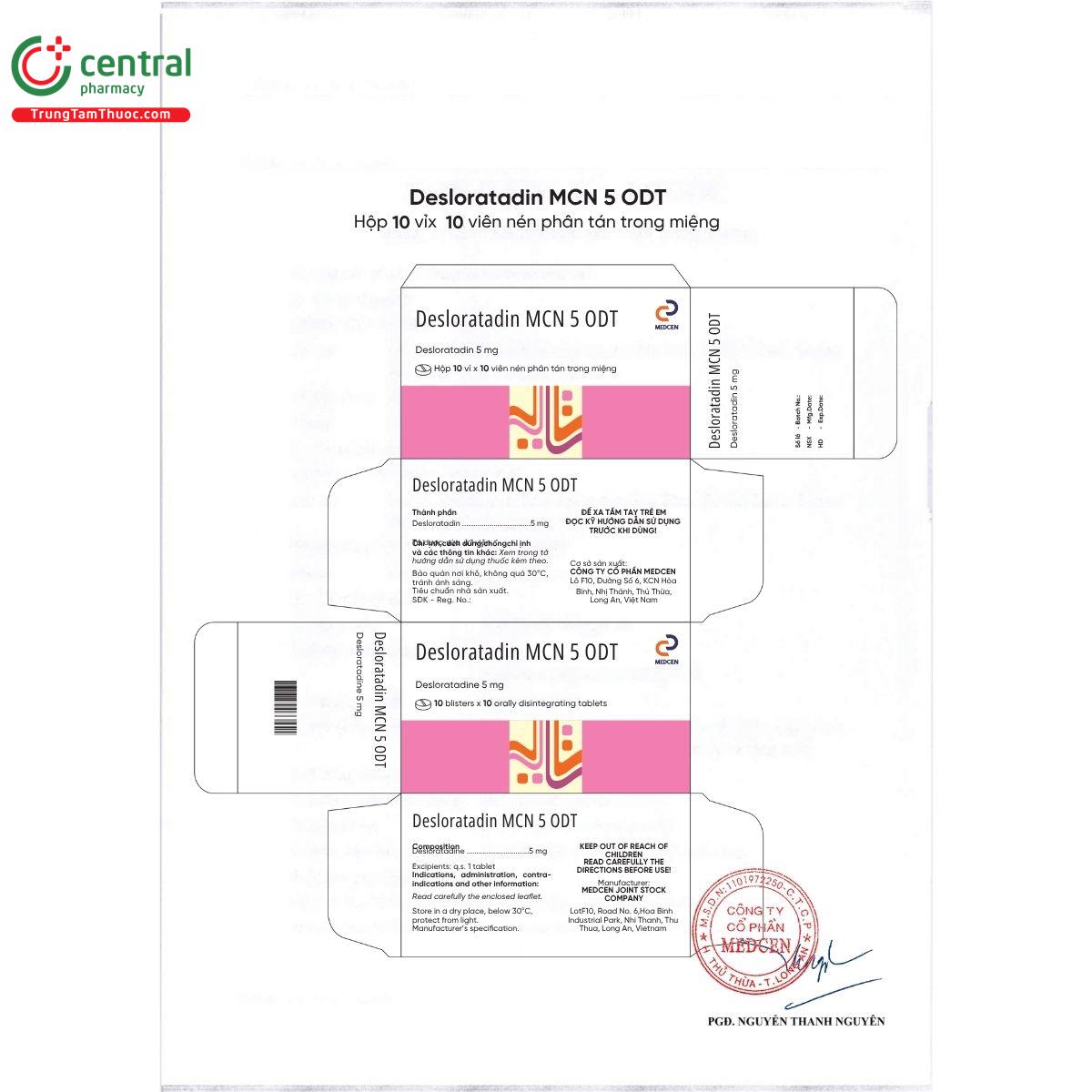 thuoc desloratadin mcn 5 odt 7 M5723 thuoc desloratadin mcn 5 odt 7 M5723