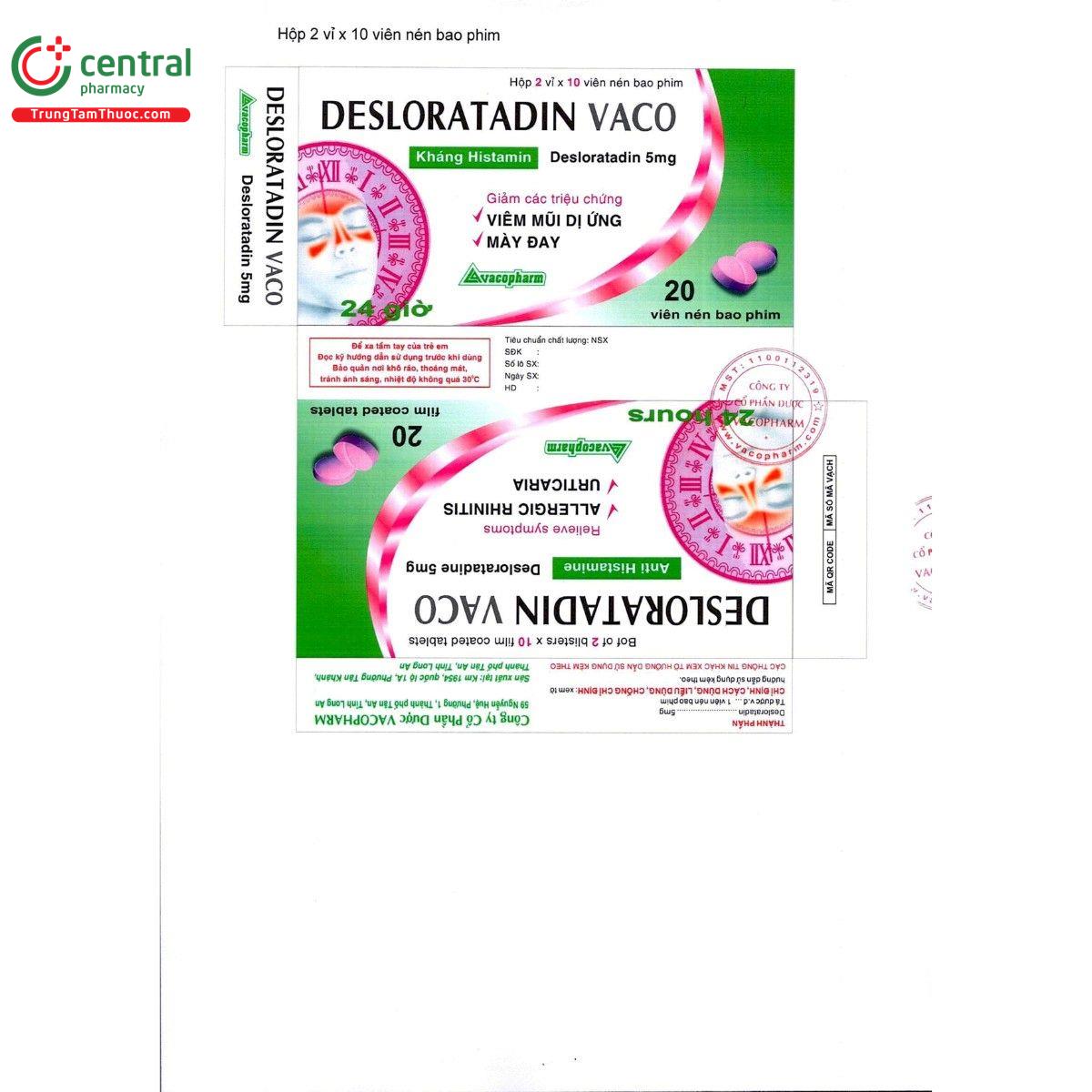 thuoc desloratadin vaco 5mg 4 B0022 thuoc desloratadin vaco 5mg 4 B0022