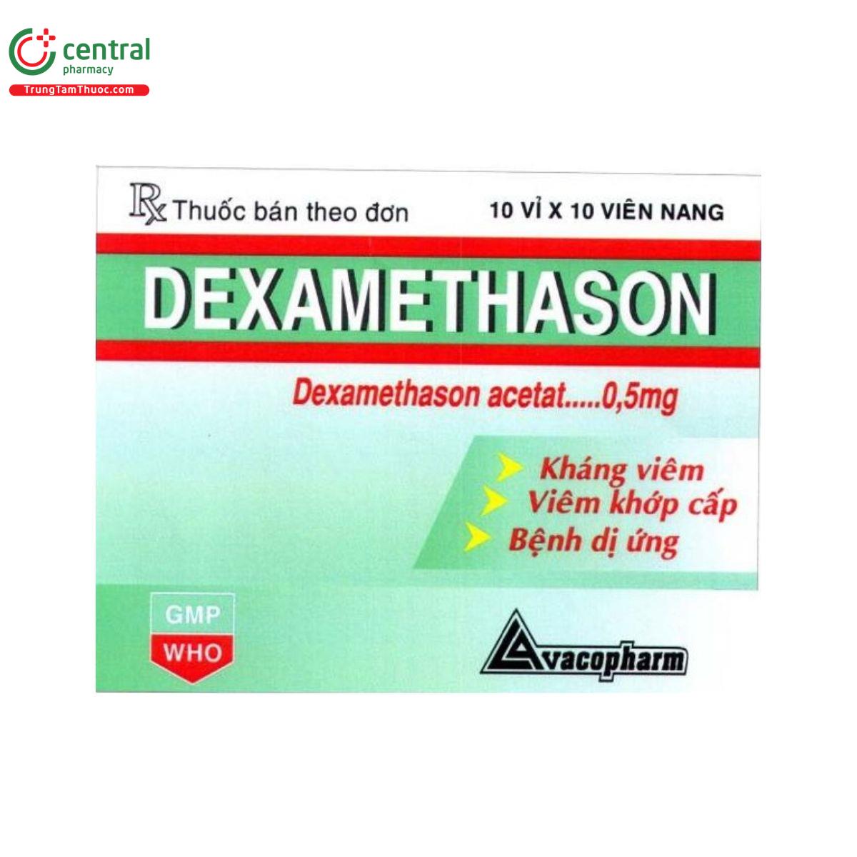 thuoc dexamethason 0 5mg vacopharm vien nang cung 1 G2846 thuoc dexamethason 0 5mg vacopharm vien nang cung 1 G2846